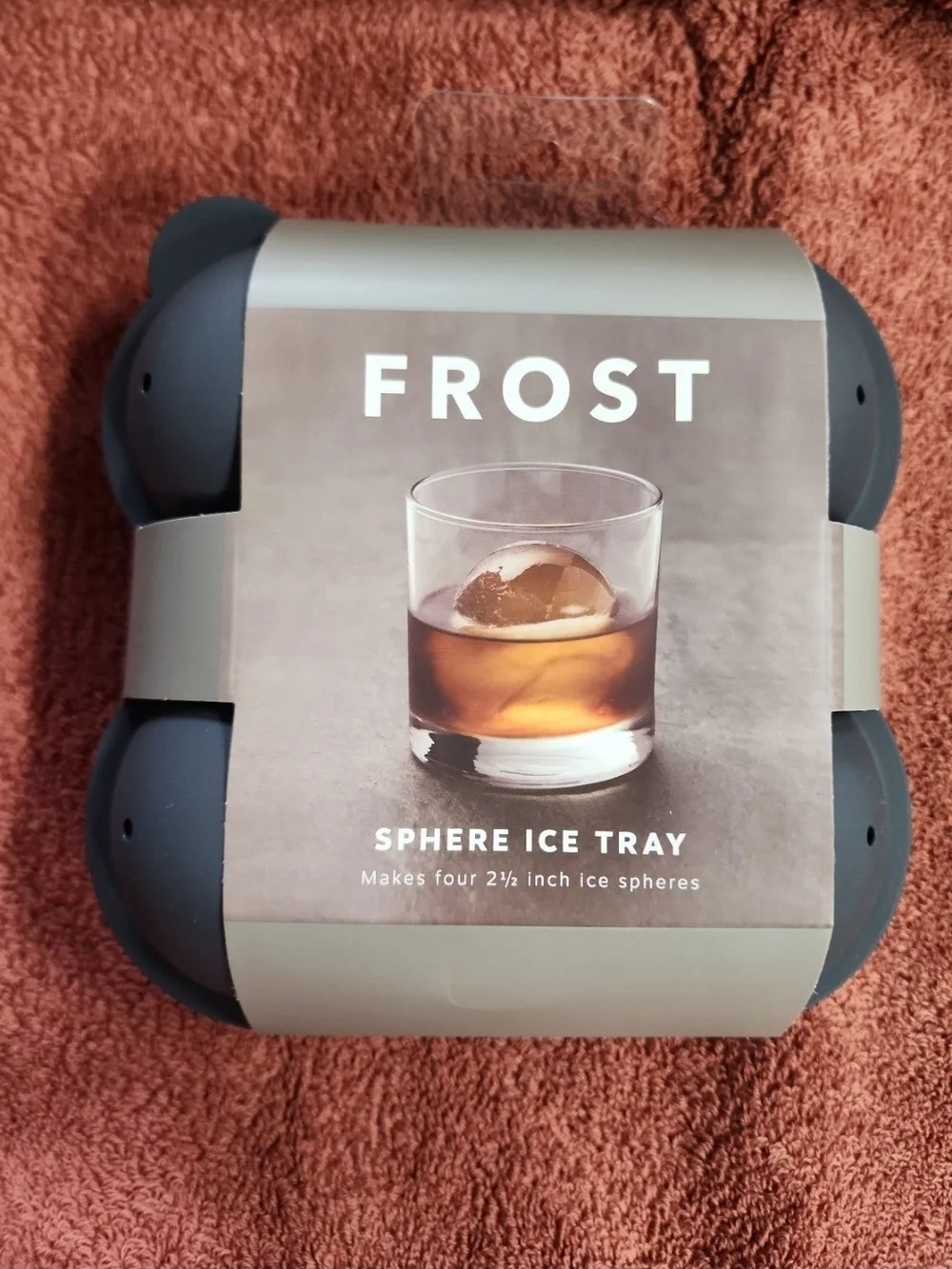 FROST Black Sphere Ice Tray - 4 Spherical Ice Molds